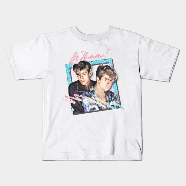 Wham! 80s Vintage Style Design Kids T-Shirt by DankFutura